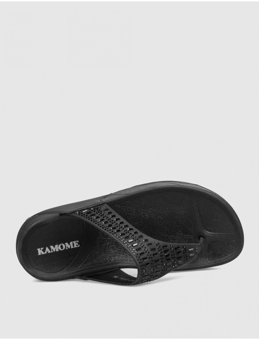 SANDALIA DE DEDO KAMOME TRENDS AMAPOLA NEGRO