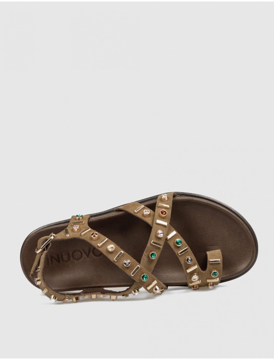 SANDALIA DE DEDO INUOVO E36026 MARRoN