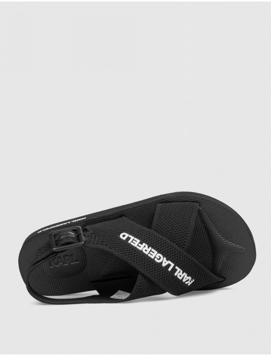 CHANCLA KARL LAGERFELD ATLANTIK KROSS STRAP SANDAL NEGRO