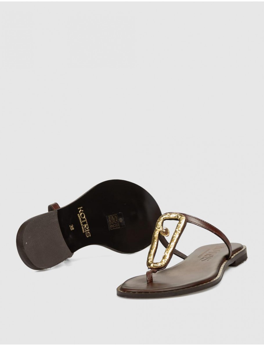 SANDALIA DE DEDO KOTRIS 02 310 MARRoN