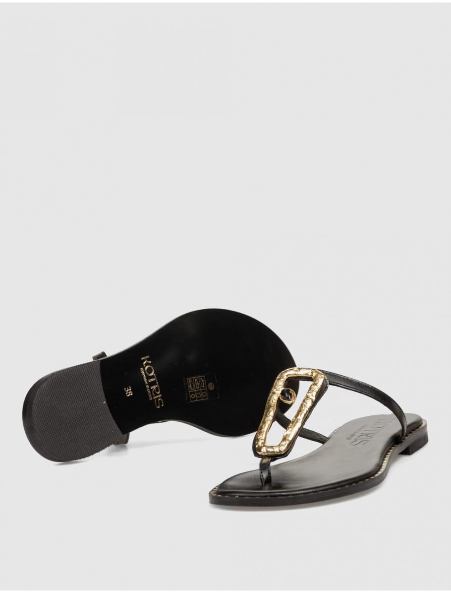 SANDALIA DE DEDO KOTRIS 02 310 NEGRO