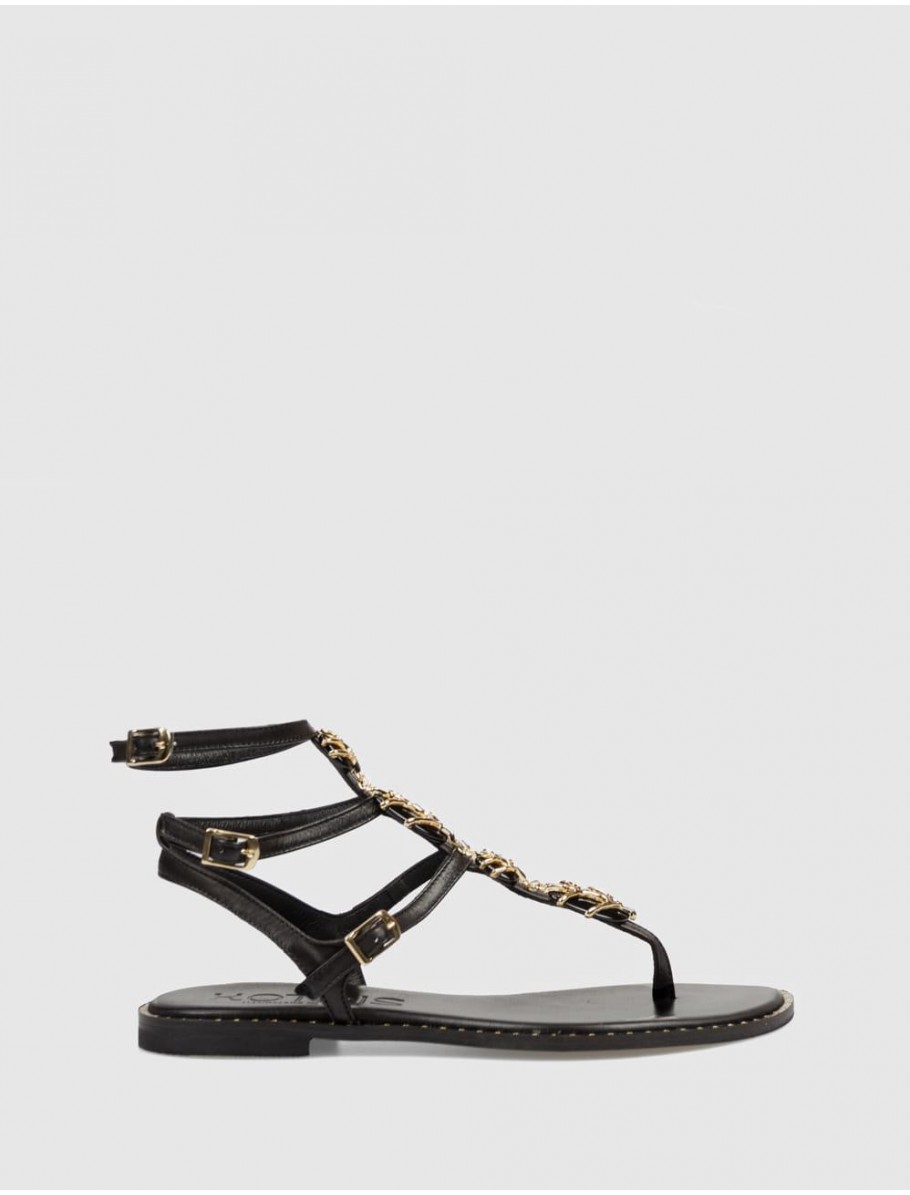 SANDALIA DE DEDO KOTRIS K 3017 NEGRO