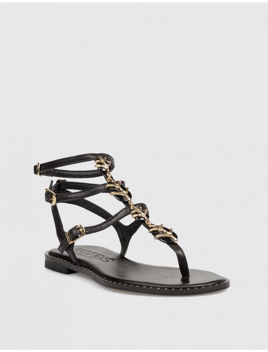 SANDALIA DE DEDO KOTRIS K 3017 NEGRO