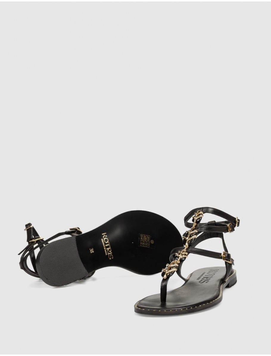 SANDALIA DE DEDO KOTRIS K 3017 NEGRO