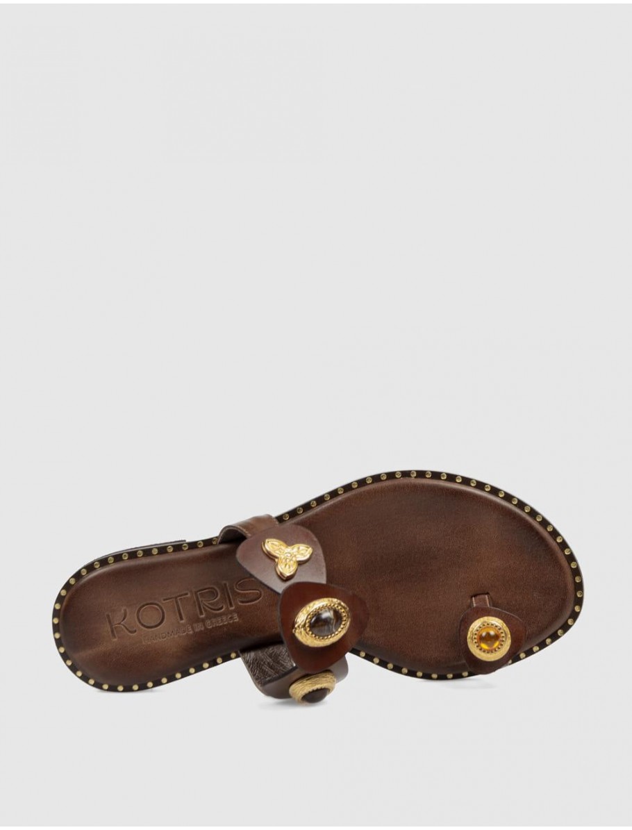 SANDALIA DE DEDO KOTRIS K 3021 MARRoN