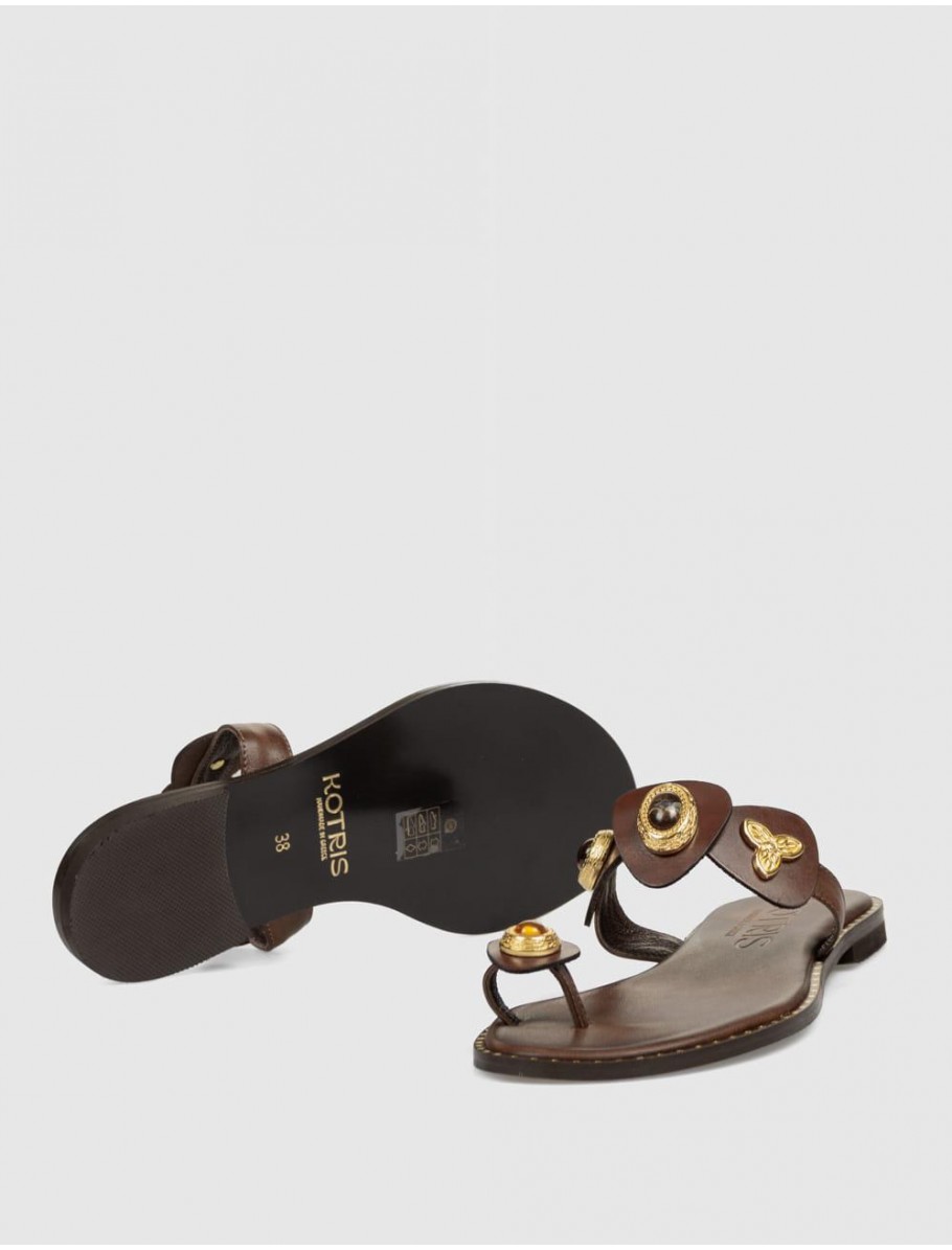 SANDALIA DE DEDO KOTRIS K 3021 MARRoN