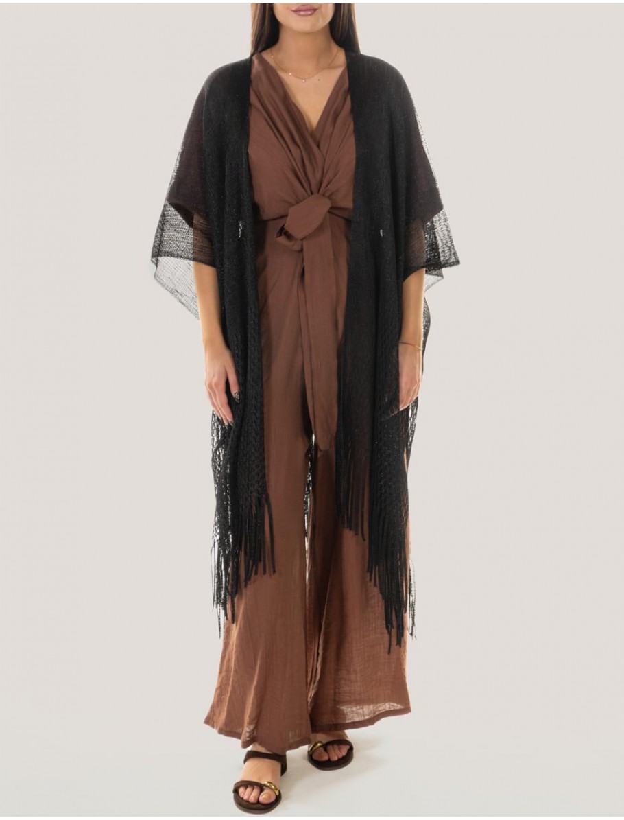 PONCHO LIUJO BOLSOS PONCHO RETE LUNGO NEGRO