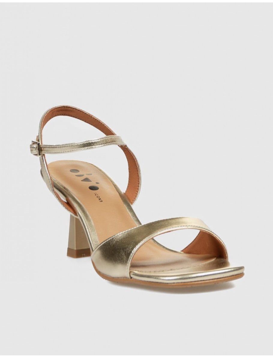 SANDALIA OBVIO SHOES DRAC PLATINO
