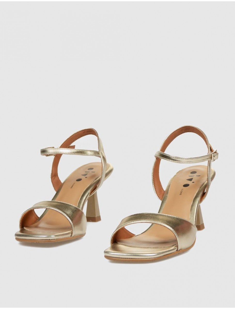 SANDALIA OBVIO SHOES DRAC PLATINO