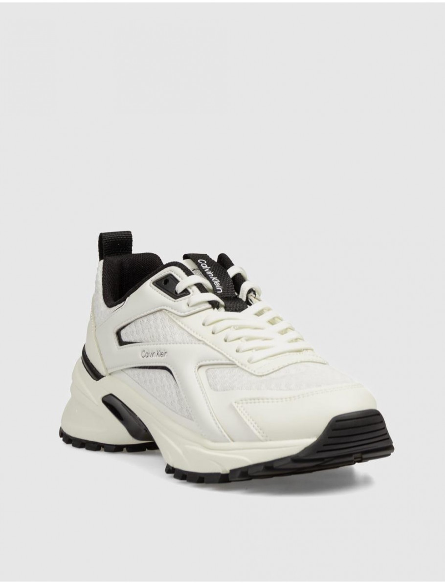 ZAPATILLA CALVIN KLEIN HIKE RUN CKSTRIPE MESH BLANCO