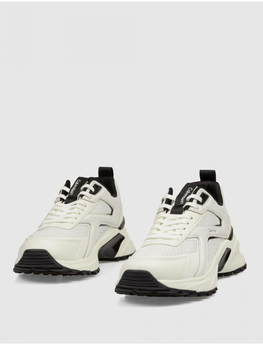 ZAPATILLA CALVIN KLEIN HIKE RUN CKSTRIPE MESH BLANCO
