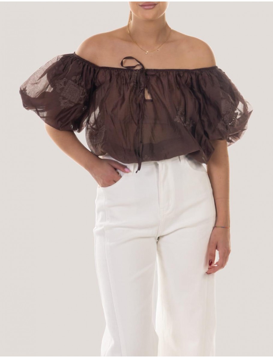 BLUSA OBVIO JANINE MARRoN