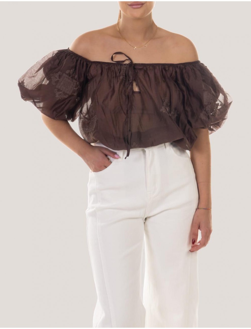 BLUSA OBVIO JANINE MARRoN