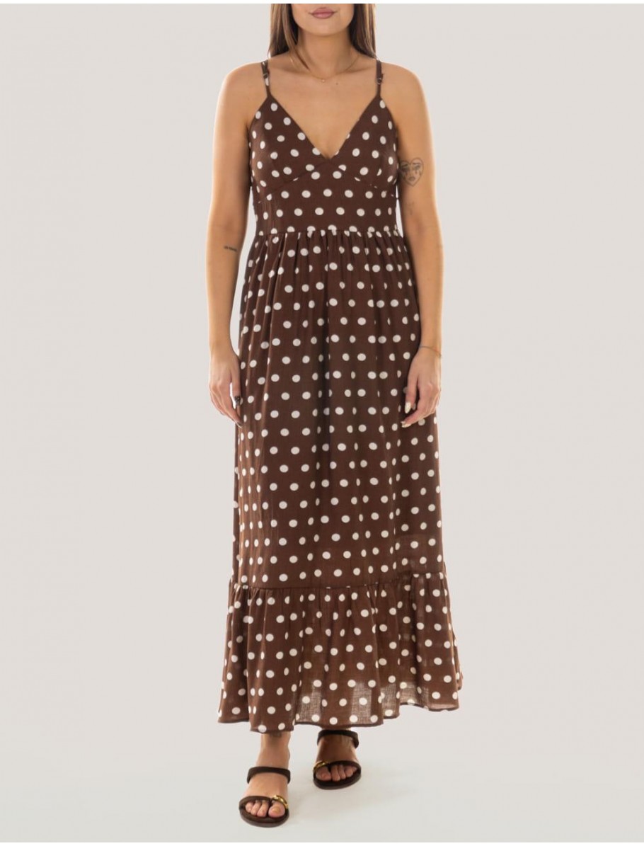 VESTIDO OBVIO AIKE MARRoN