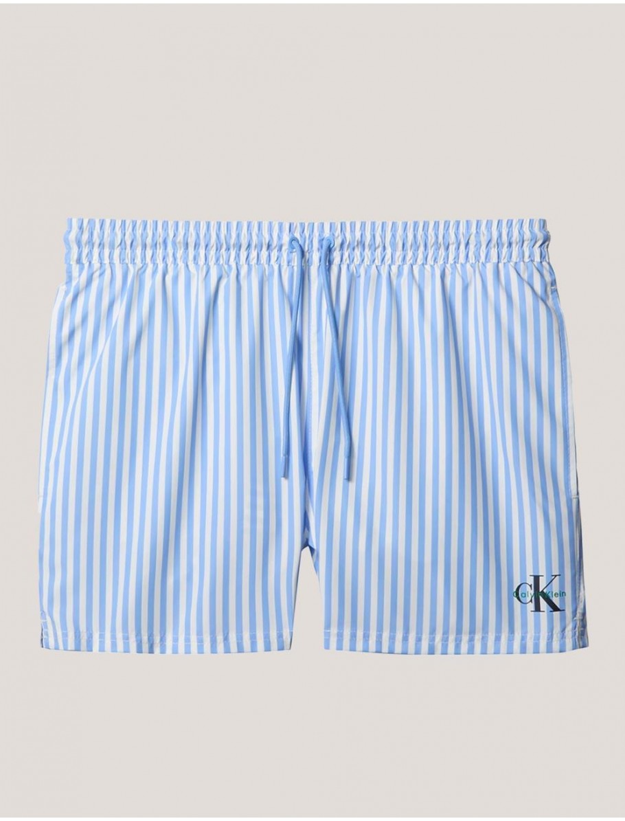 BANADOR CALVIN KLEIN SHORT DRAWSTRING WAISTBAND AZUL