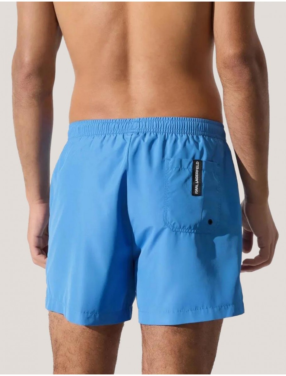 BANADOR KARL LAGERFED KARL LOGO SHORT BOARDSHORTS AZUL