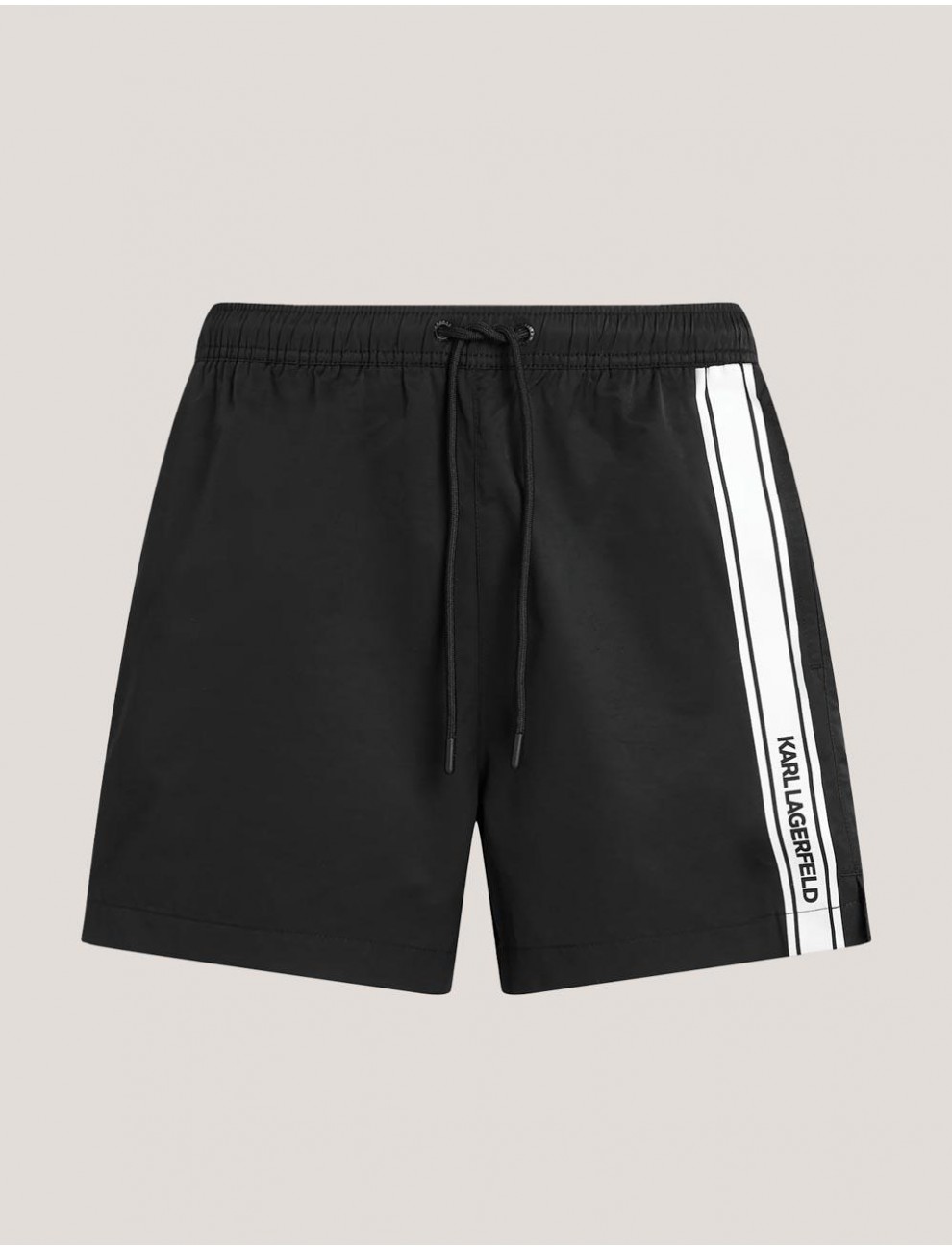 BANADOR KARL LAGERFED ELONGATED LOGO BOARDSHORTS NEGRO