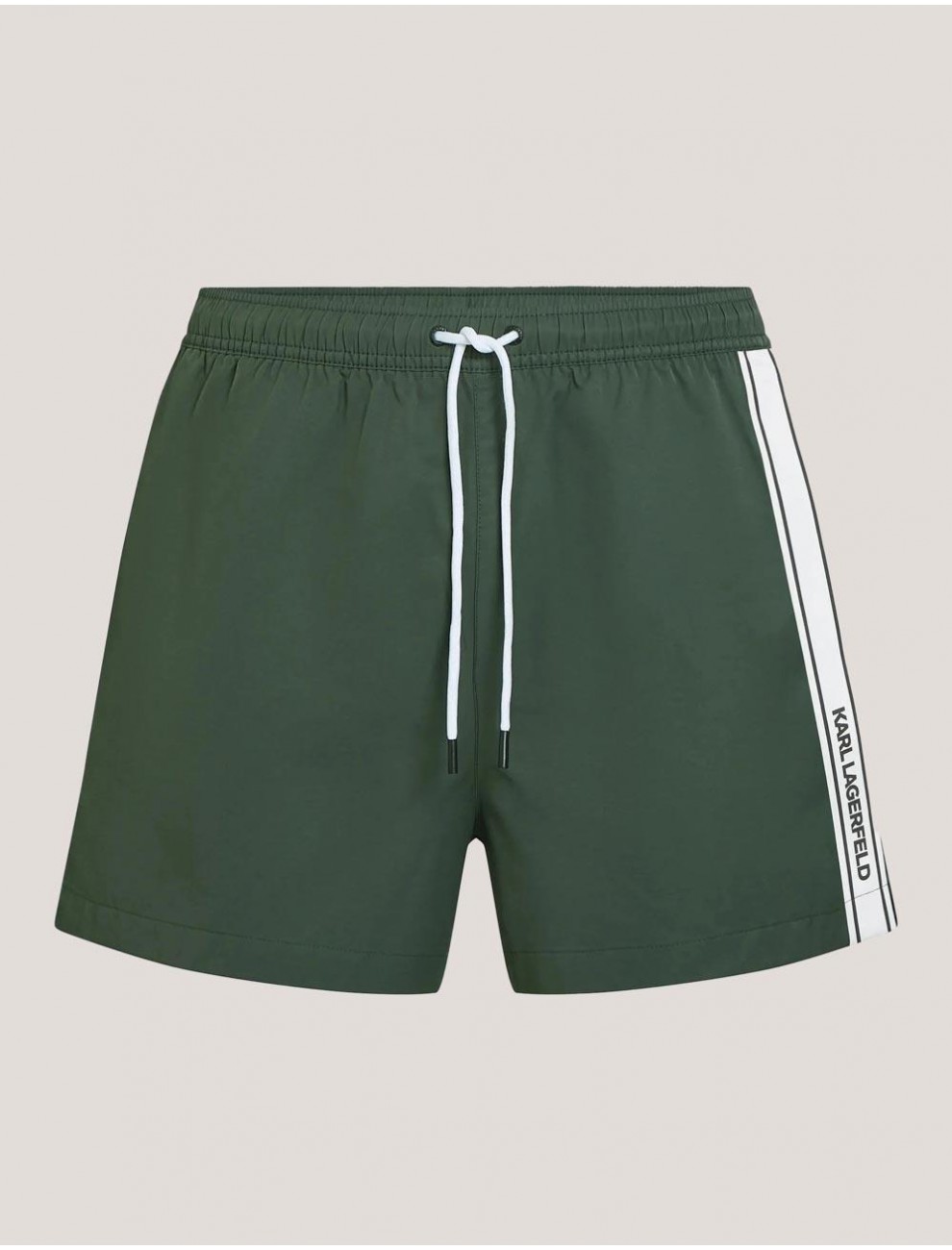 BANADOR KARL LAGERFED ELONGATED LOGO BOARDSHORTS VERDE