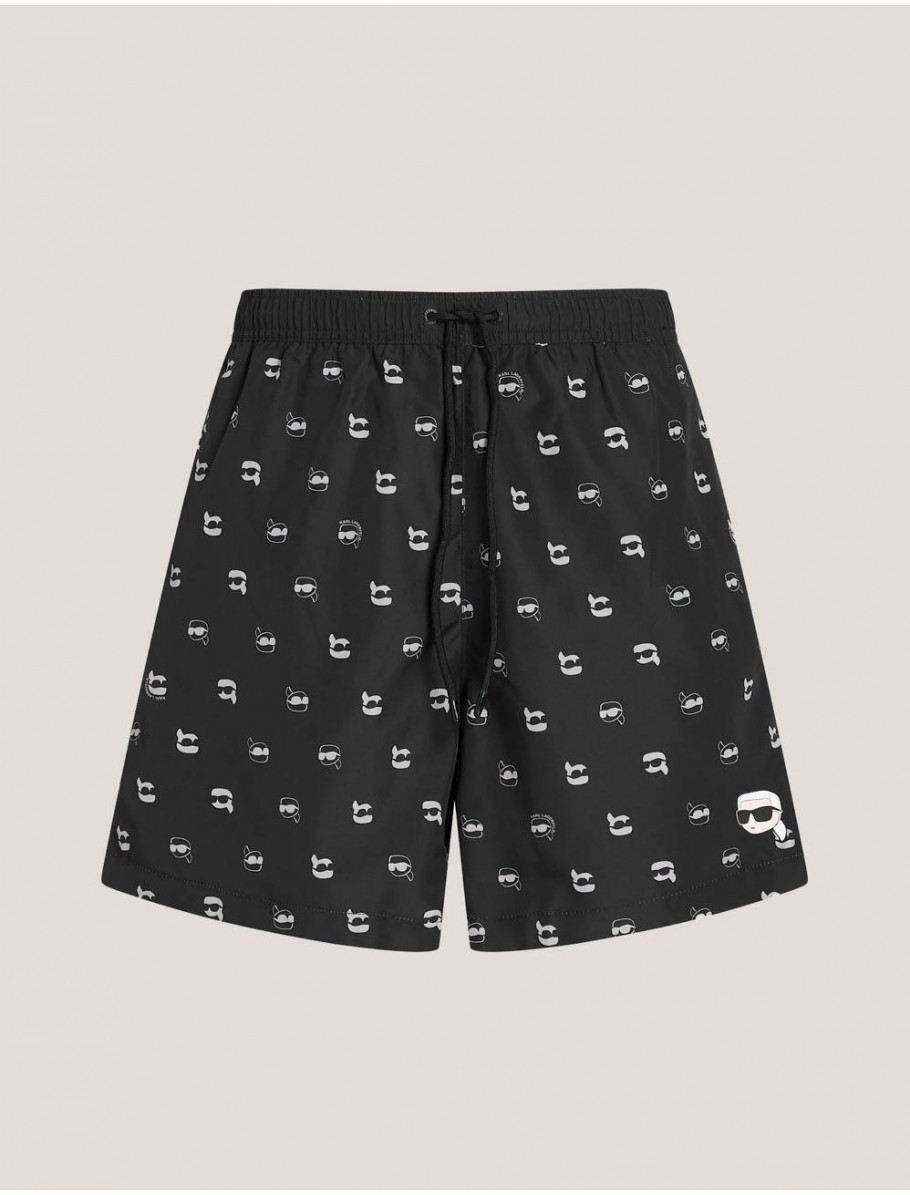 BANADOR KARL LAGERFED IKON DOT AOP MED BOARDSHORTS NEGRO