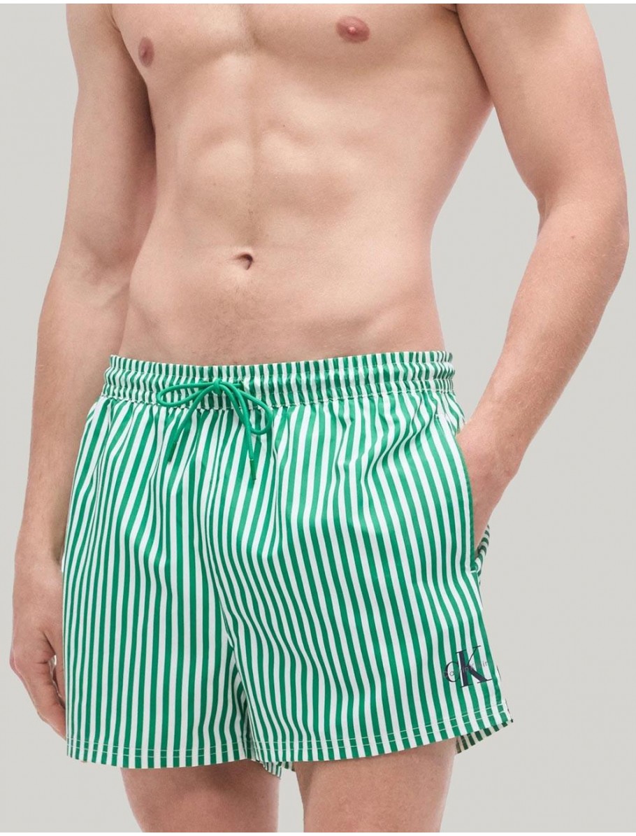 BANADOR CALVIN KLEIN SHORT DRAWSTRING WAISTBAND VERDE
