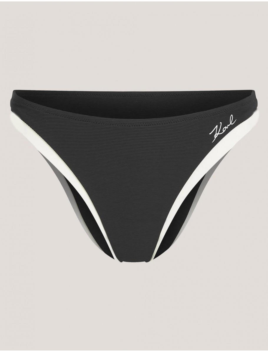 BIKINI KARL LAGERFED SIGNATURE CHEEKY BIKINI BOTTOM NEGRO