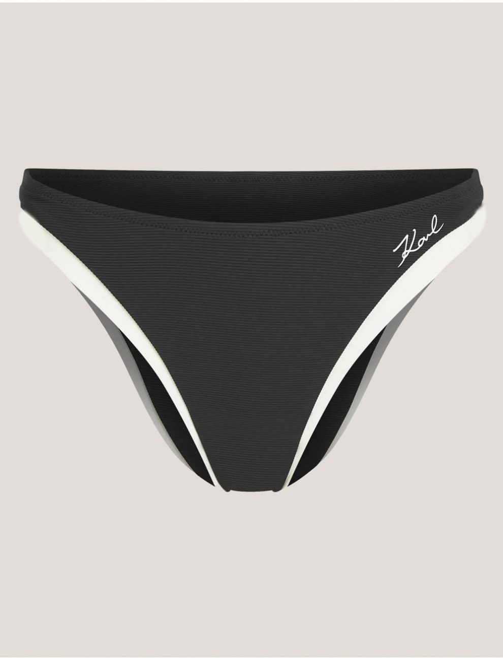 BIKINI KARL LAGERFED SIGNATURE CHEEKY BIKINI BOTTOM NEGRO