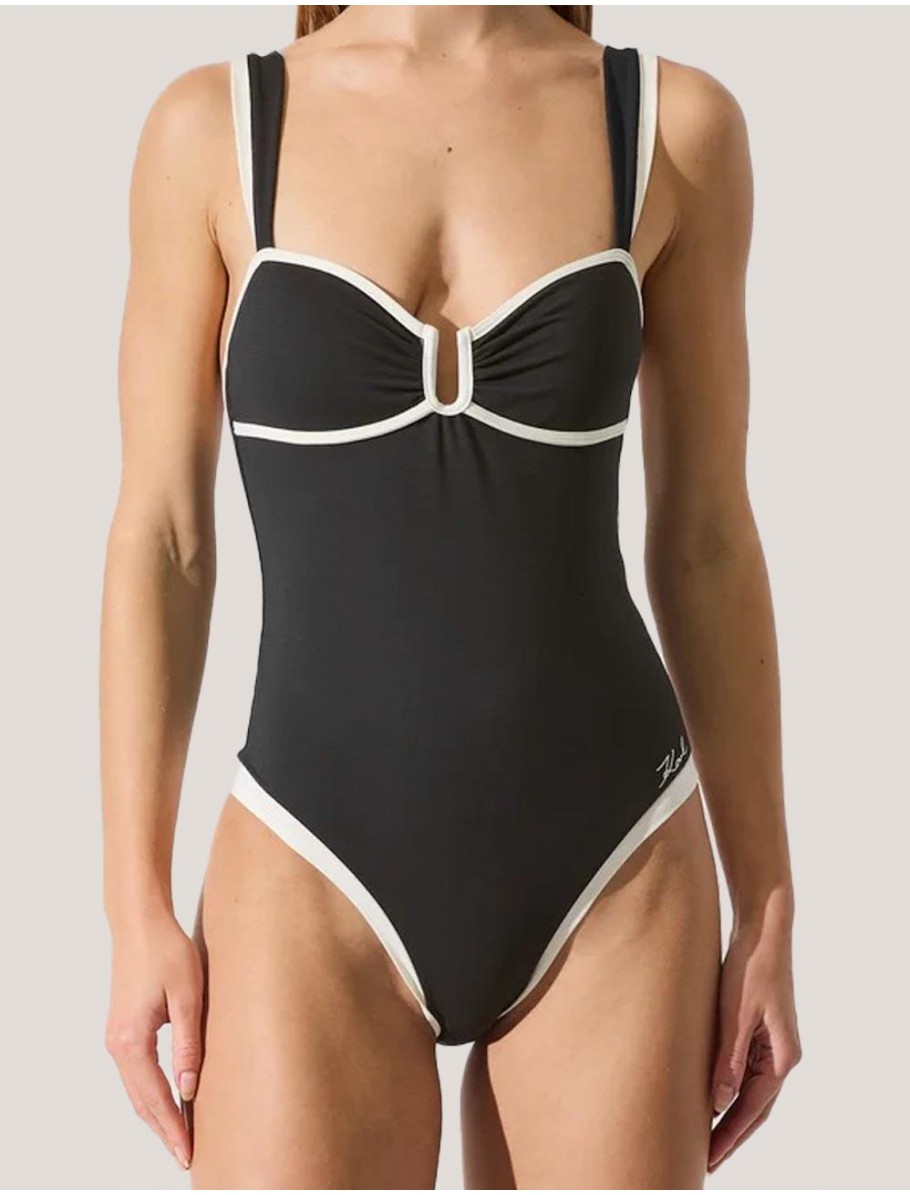 BANADOR KARL LAGERFED CHEEKY SWIMSUIT NEGRO