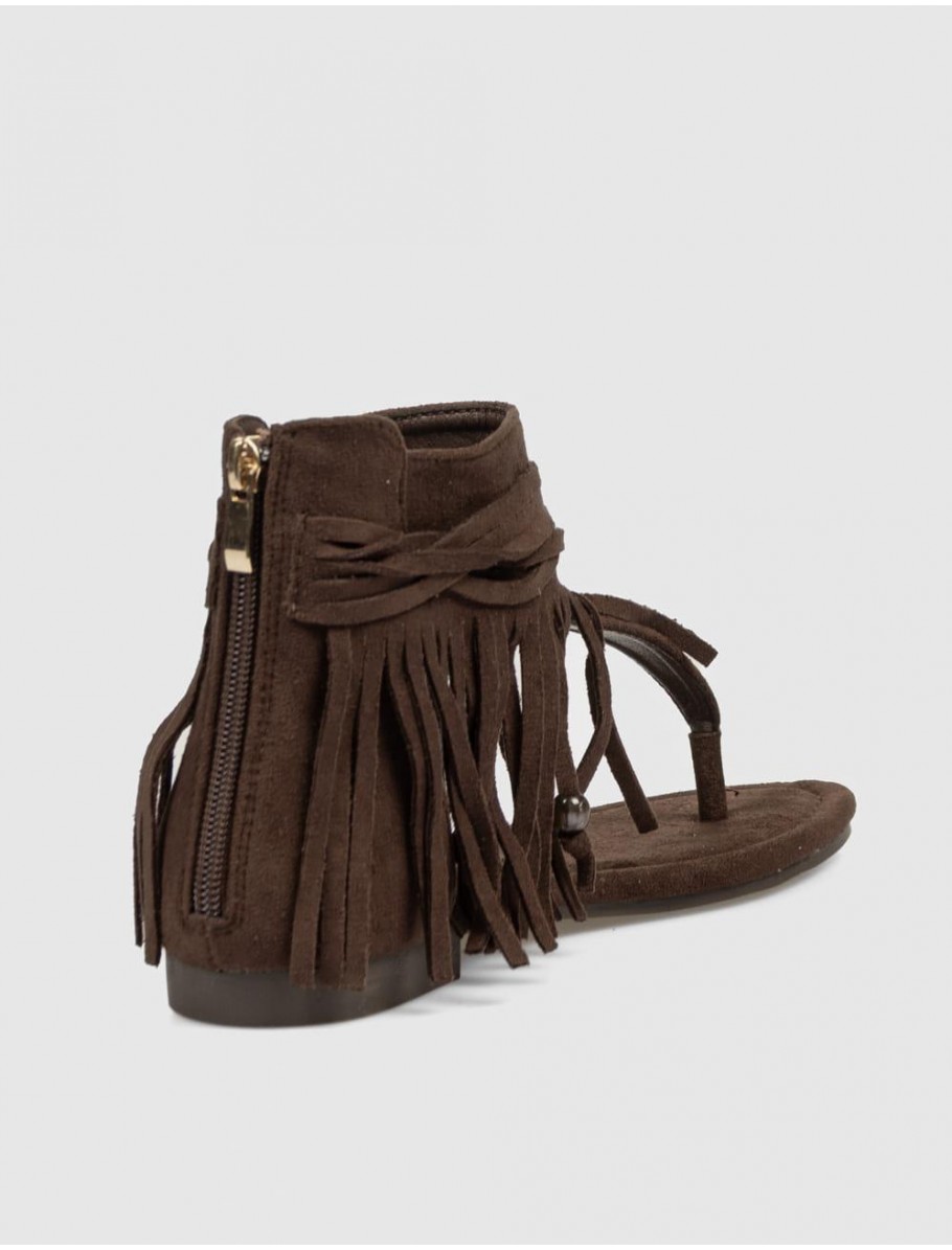 SANDALIA DE DEDO KAMOME TRENDS OREA MARRoN