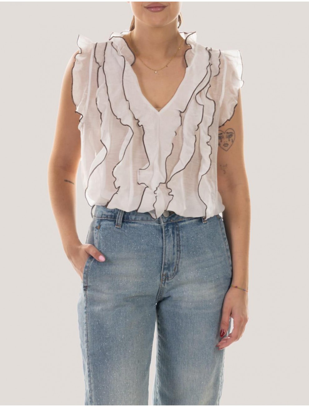 BLUSA OBVIO LIYOU BLANCO