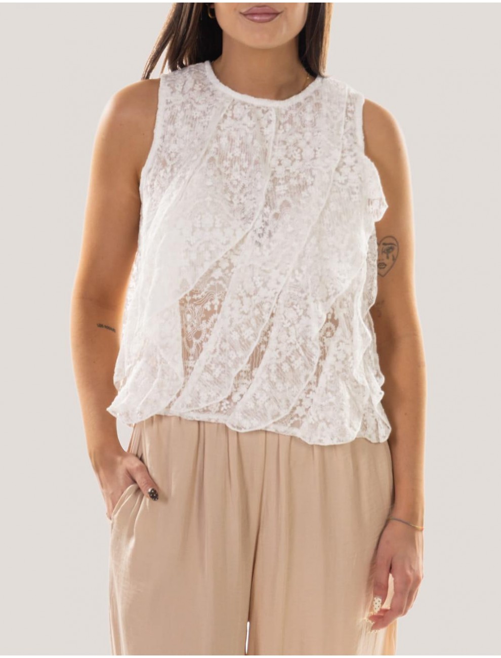 CAMISETA OBVIO TESSA BLANCO