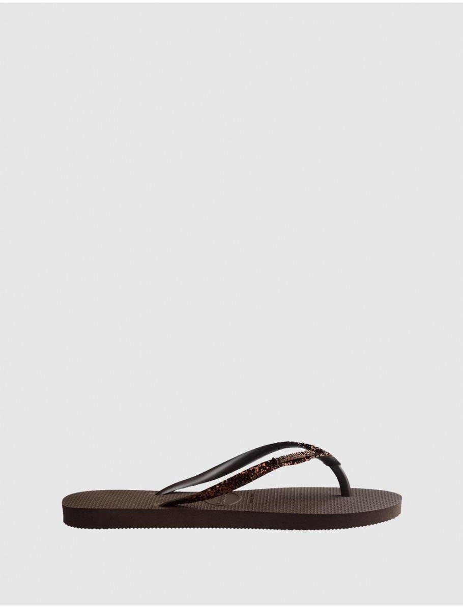 CHANCLA HAVAIANAS SLIM GLITTER II MARRoN