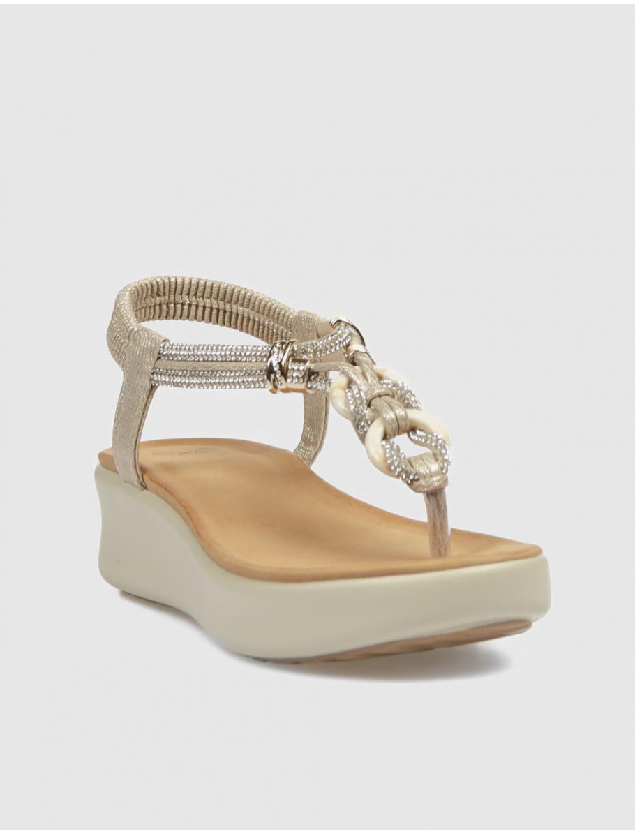 SANDALIA DE DEDO EXE BZX47685 3 PLATINO