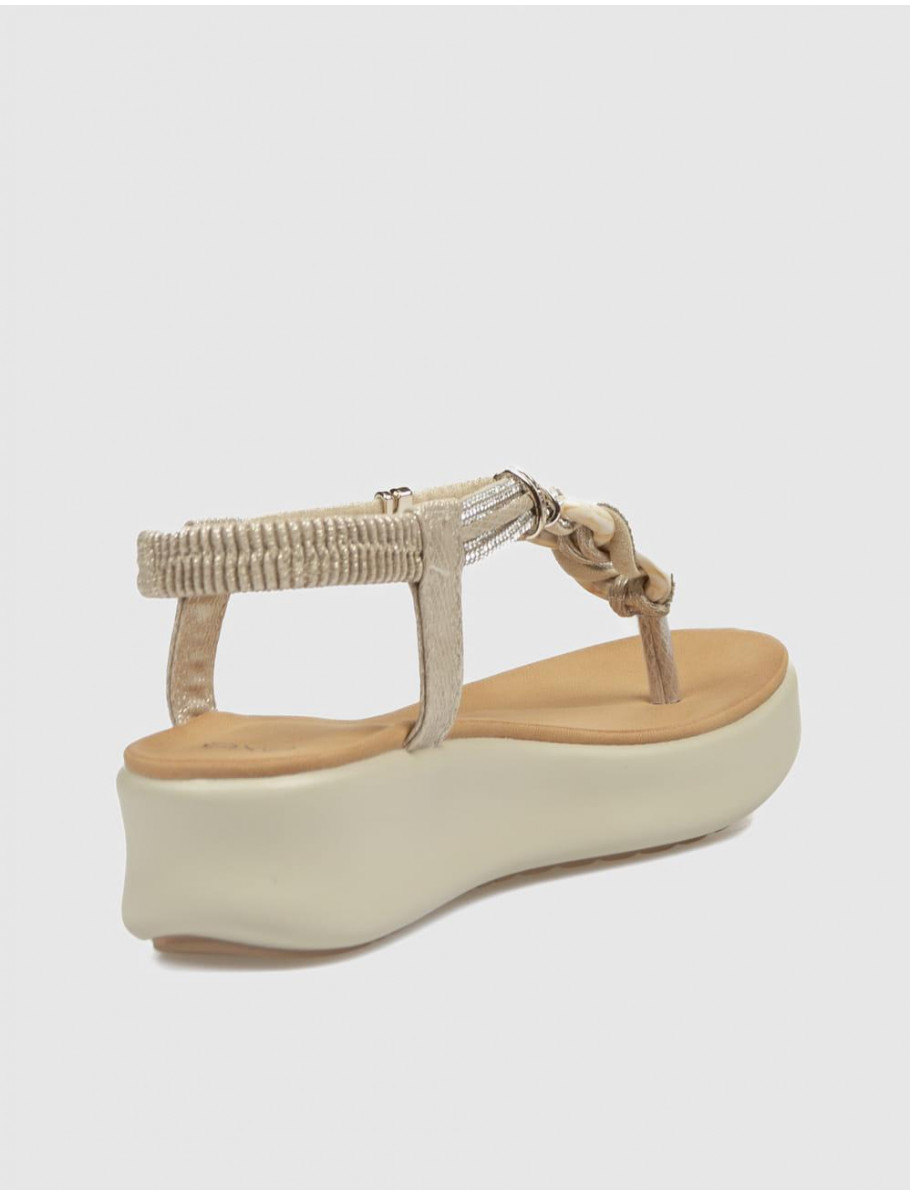 SANDALIA DE DEDO EXE BZX47685 3 PLATINO