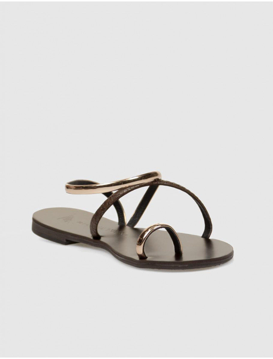 SANDALIA DE DEDO NICOLAS LAINAS 963 T MARRoN