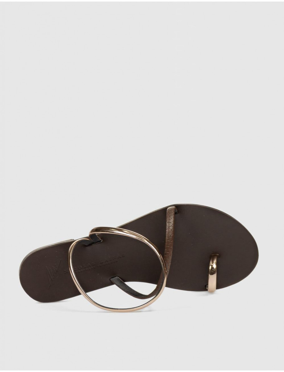 SANDALIA DE DEDO NICOLAS LAINAS 963 T MARRoN