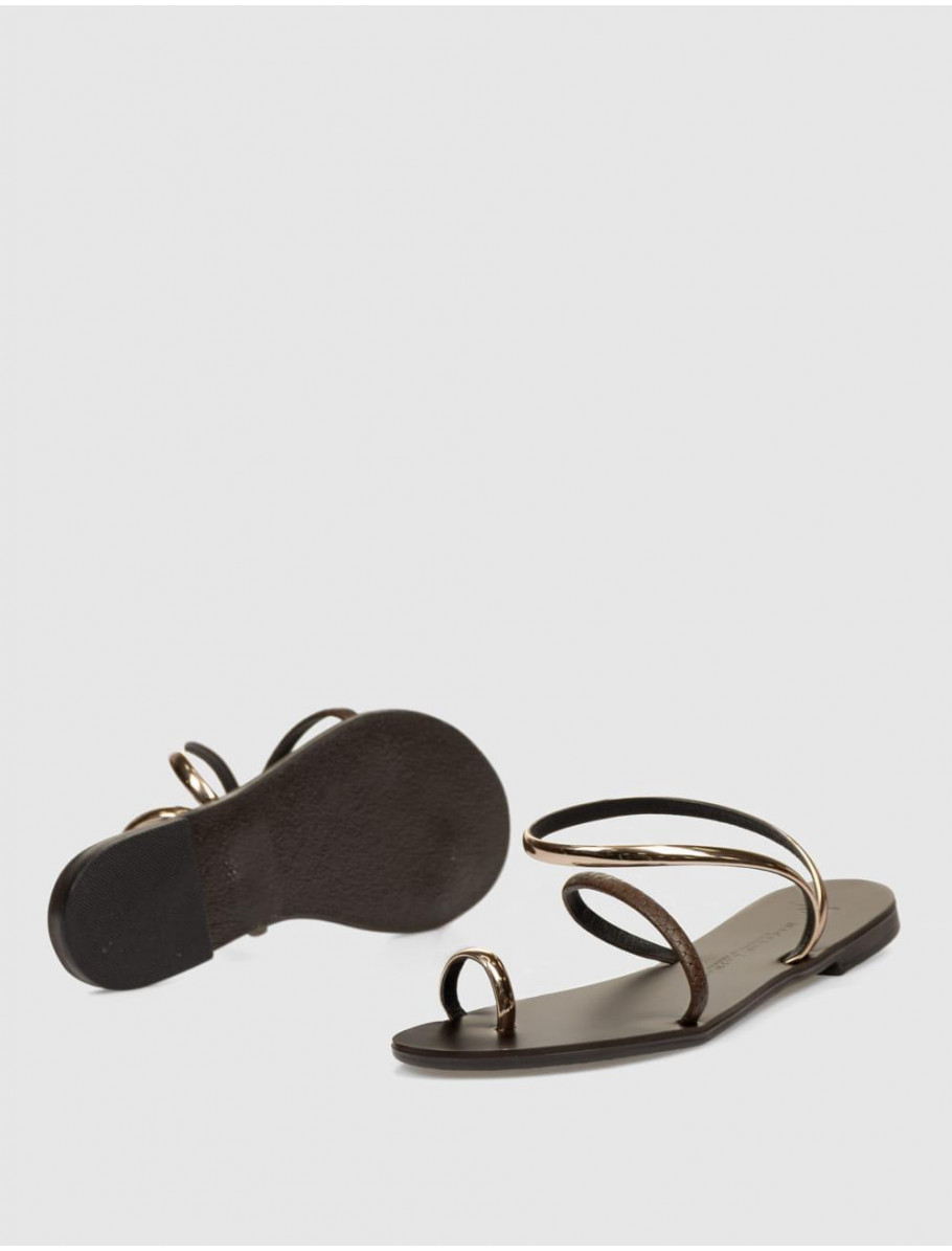 SANDALIA DE DEDO NICOLAS LAINAS 963 T MARRoN
