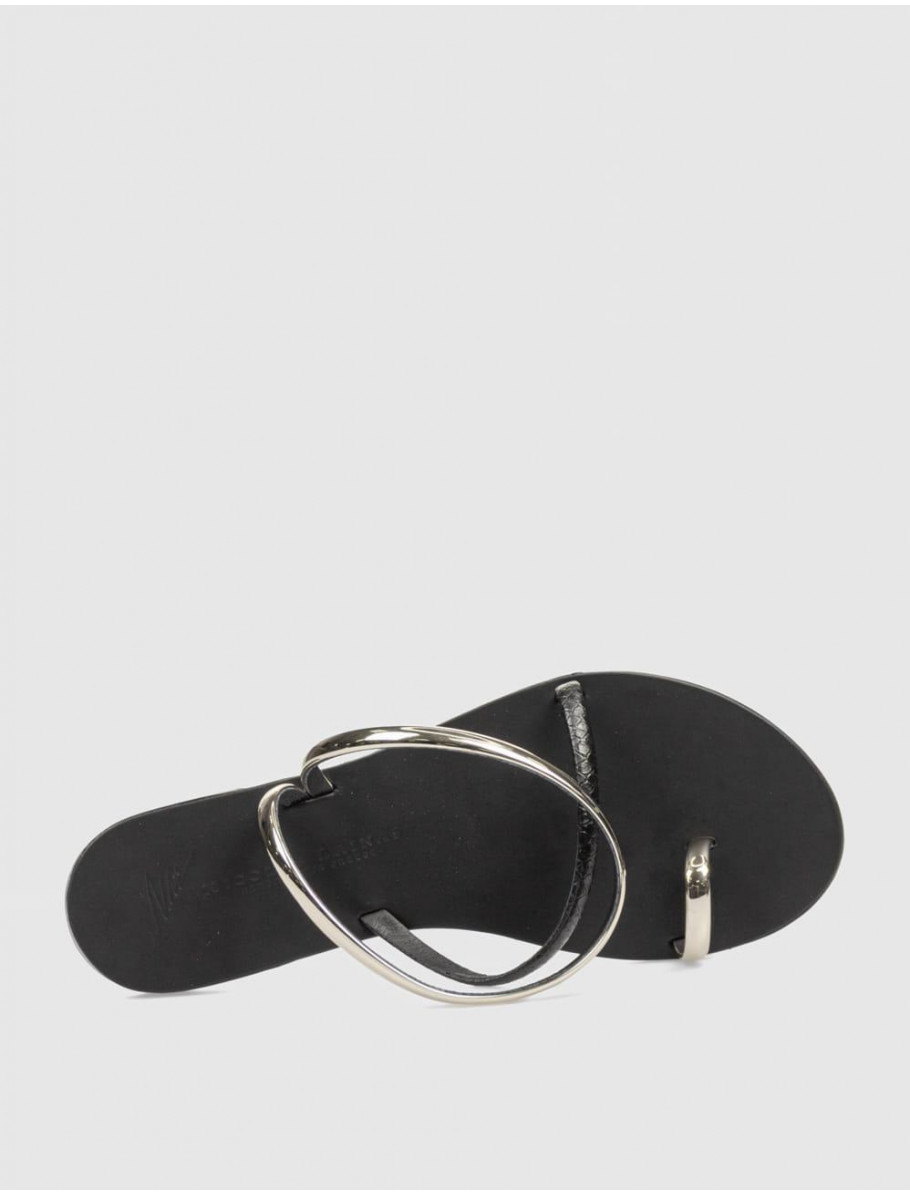 SANDALIA DE DEDO NICOLAS LAINAS 963 T NEGRO