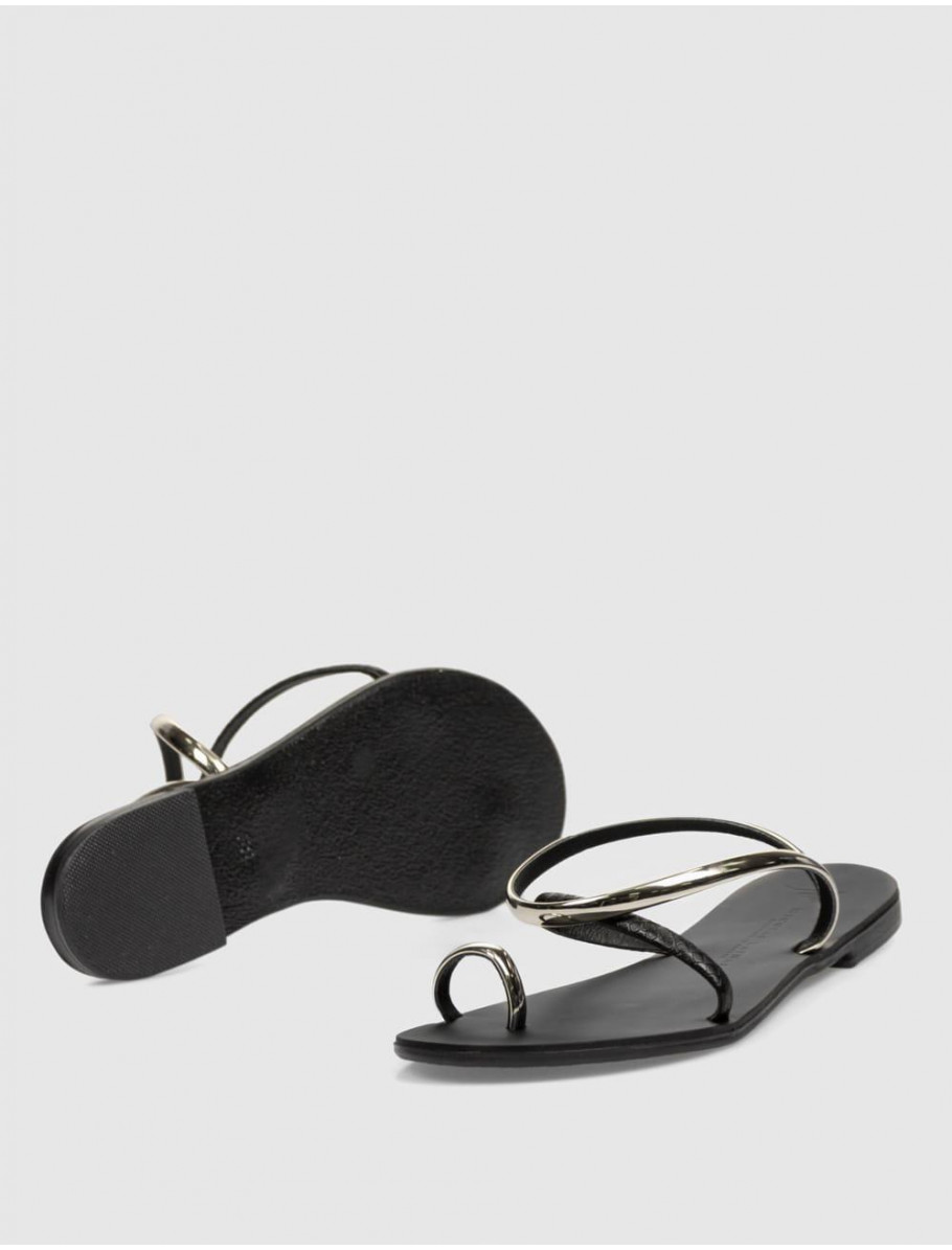 SANDALIA DE DEDO NICOLAS LAINAS 963 T NEGRO