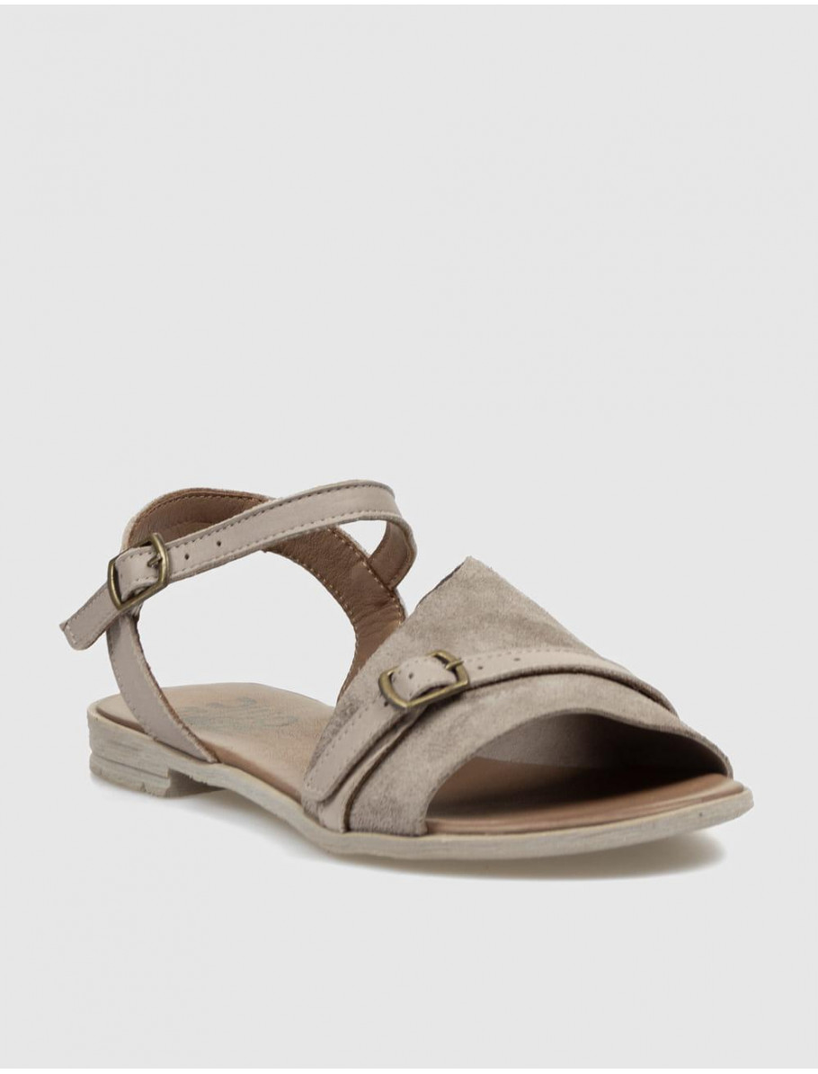 SANDALIA BUENO WG2206 GRIS OSCURO