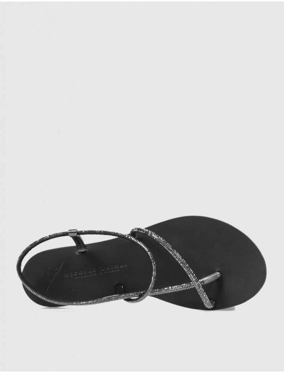 SANDALIA DE DEDO NICOLAS LAINAS 67 TC NEGRO