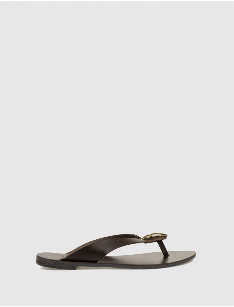 SANDALIA DE DEDO NICOLAS LAINAS 308 MARRoN