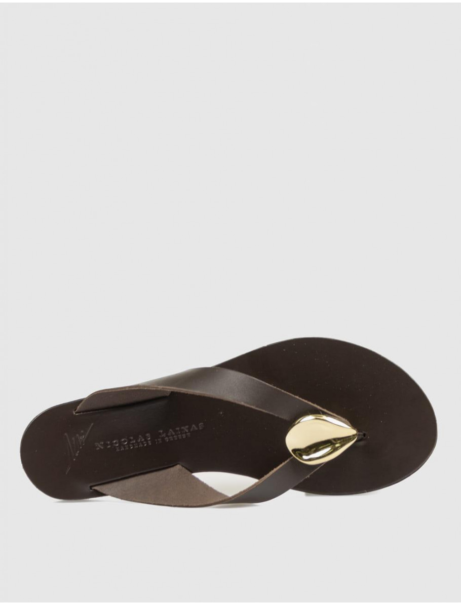 SANDALIA DE DEDO NICOLAS LAINAS 308 MARRoN
