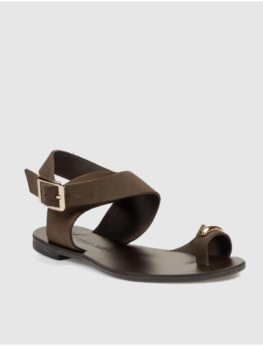 SANDALIA DE DEDO NICOLAS LAINAS 319B MARRoN