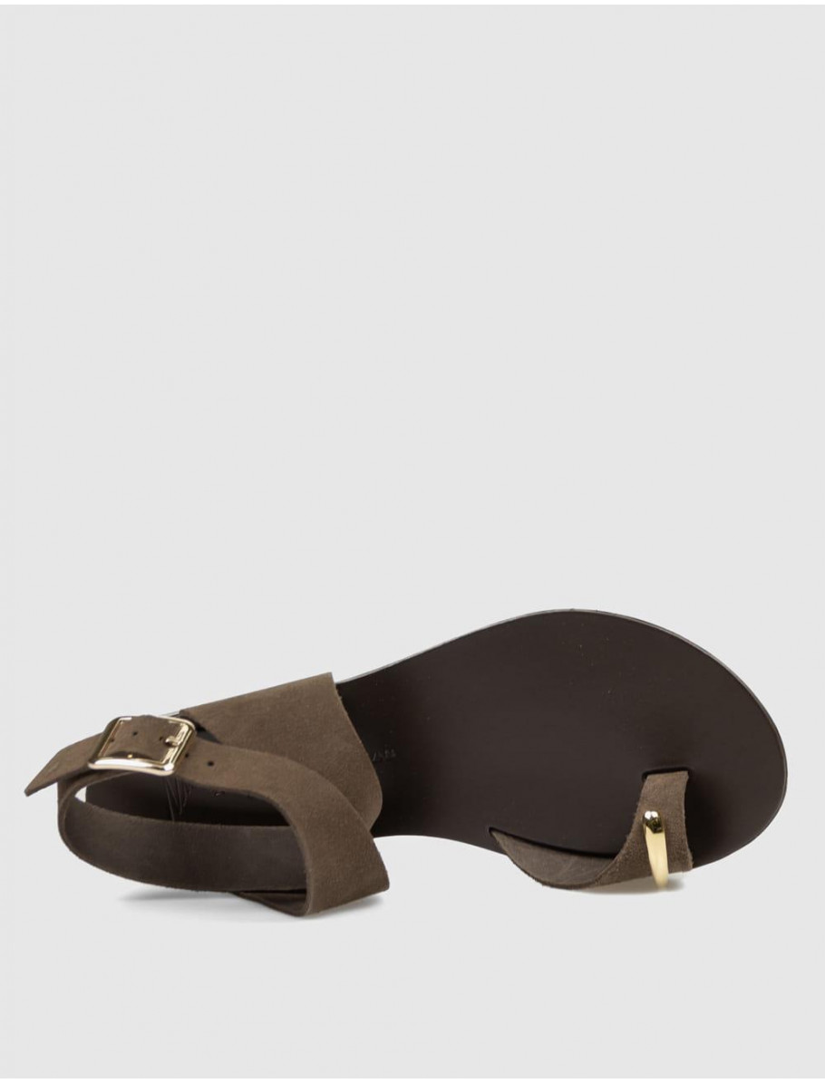 SANDALIA DE DEDO NICOLAS LAINAS 319B MARRoN