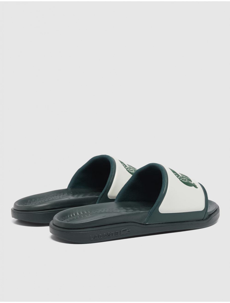 CHANCLA LACOSTE SERVE SLIDE DUAL BEIG