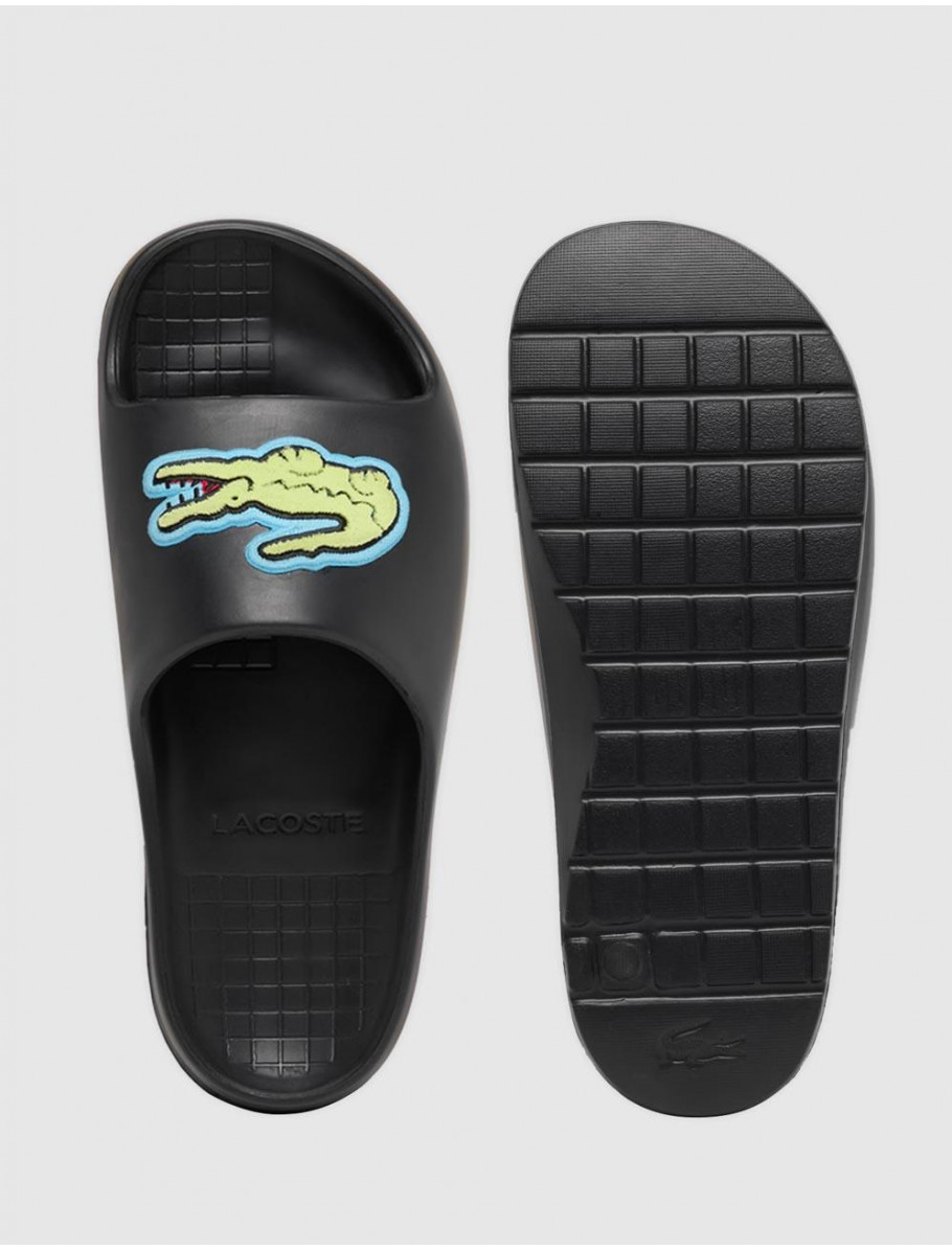 CHANCLA LACOSTE SERVE SLIDE 20 NEGRO