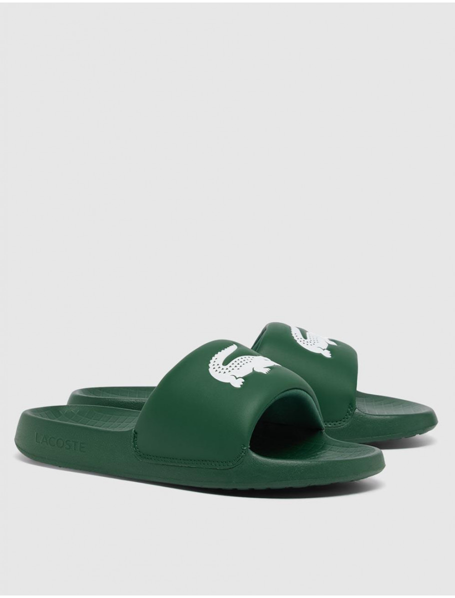 CHANCLA LACOSTE SERVE SLIDE 10 VERDE