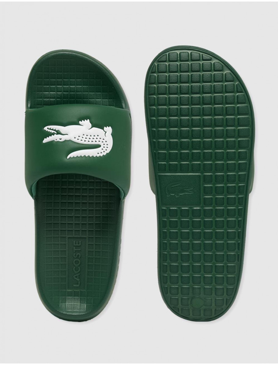 CHANCLA LACOSTE SERVE SLIDE 10 VERDE