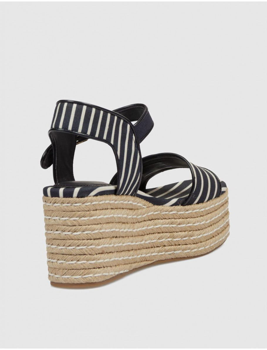 ALPARGATA TOMMY HILFIGER PLATFORM WEDGE BRETON STRIPES MARINO