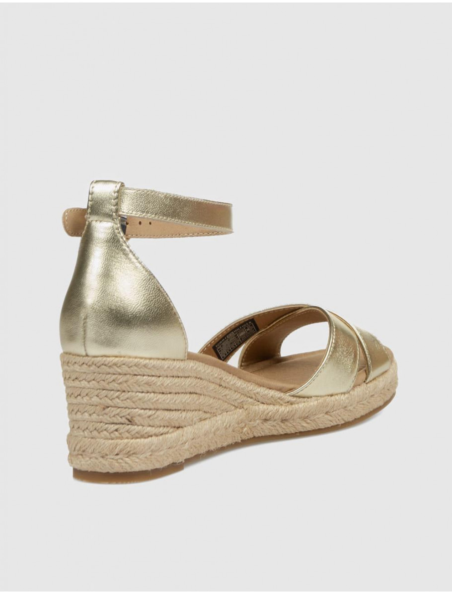 ALPARGATA TOMMY HILFIGER MID WEDGE ESPAD X CROSS ORO